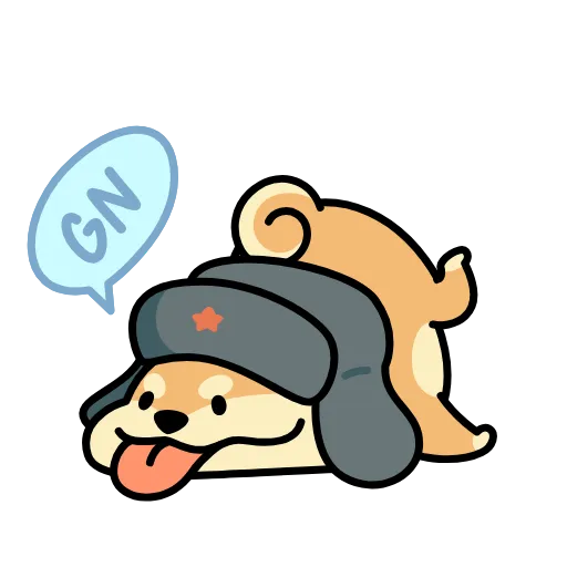 😴 Эмодзи «собака в шапке» для Telegram