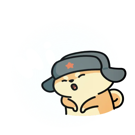 👋 Эмодзи «собака в шапке» для Telegram