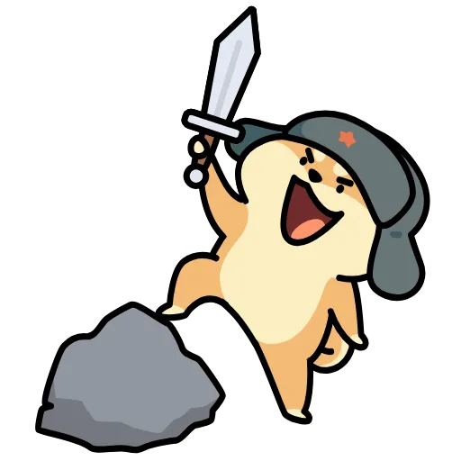 ⚔️ Эмодзи «собака в шапке» для Telegram
