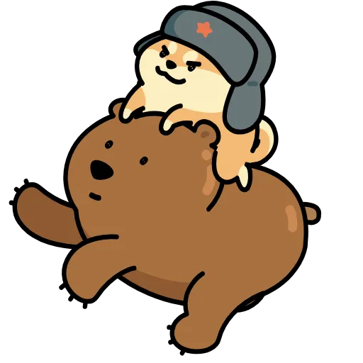 🧸 Эмодзи «собака в шапке» для Telegram