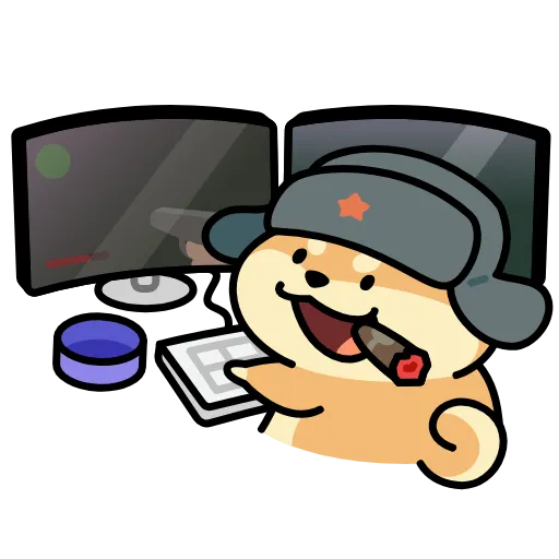 ⌨️ Эмодзи «собака в шапке» для Telegram