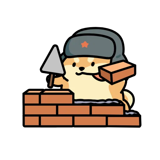 🧱 Эмодзи «собака в шапке» для Telegram