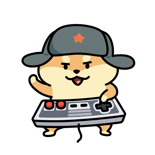 🕹 Эмодзи «собака в шапке» для Telegram