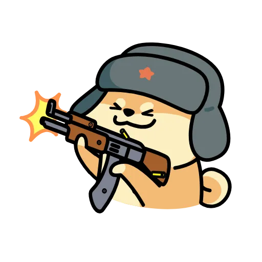 🔫 Эмодзи «собака в шапке» для Telegram