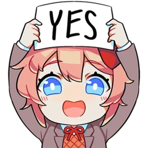 Стикерпак Doki Doki Literature Club для Telegram