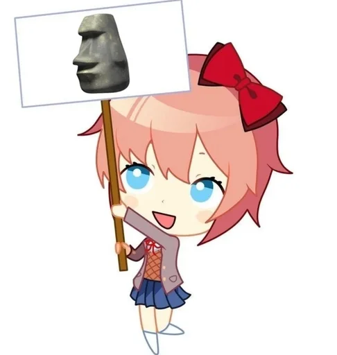 🗿 Стикер «Doki Doki Literature Club» для Telegram