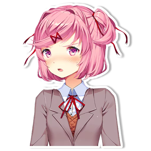 😯 Стикер «DDLC Natsuki» для Telegram