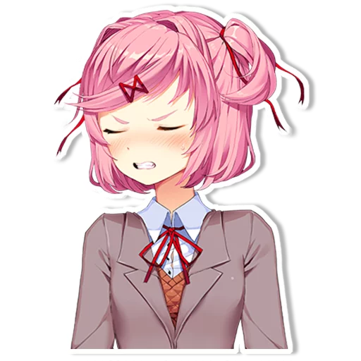 😠 Стикер «DDLC Natsuki» для Telegram