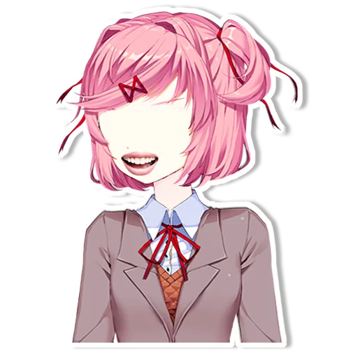 👄 Стикер «DDLC Natsuki» для Telegram