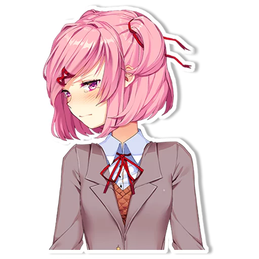 😒 Стикер «DDLC Natsuki» для Telegram