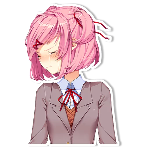 😢 Стикер «DDLC Natsuki» для Telegram