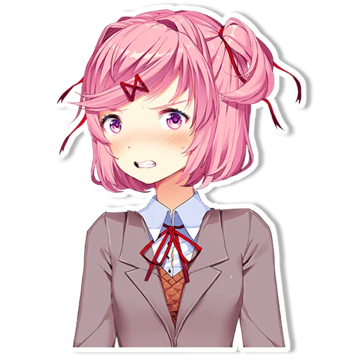 😤 Стикер «DDLC Natsuki» для Telegram