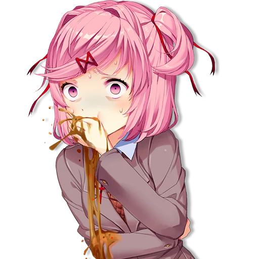 🤢 Стикер «DDLC Natsuki» для Telegram