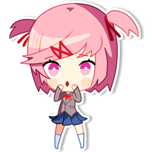 😯 Стикер «DDLC Natsuki» для Telegram