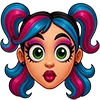 Стикер 6 💖 Набор эмоджи с куклами «Monster High Монстер Хай»