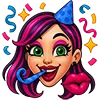 Стикер 5 💖 Набор эмоджи с куклами «Monster High Монстер Хай»
