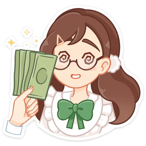 🤑 Стикер «Долорес - стиль шатенки на новый набор Долли» для Telegram