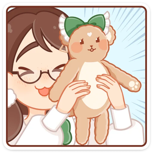 👶 Стикер «Долорес - стиль шатенки на новый набор Долли» для Telegram