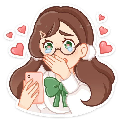 😍 Стикер «Долорес - стиль шатенки на новый набор Долли» для Telegram