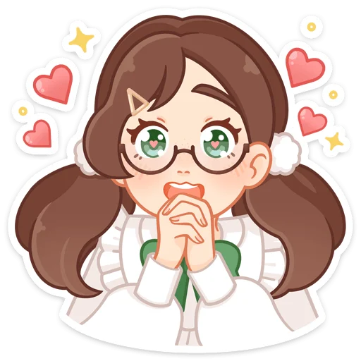 😍 Стикер «Долорес - стиль шатенки на новый набор Долли» для Telegram