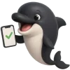 ✅ Эмодзи «Милый дельфин» для Telegram