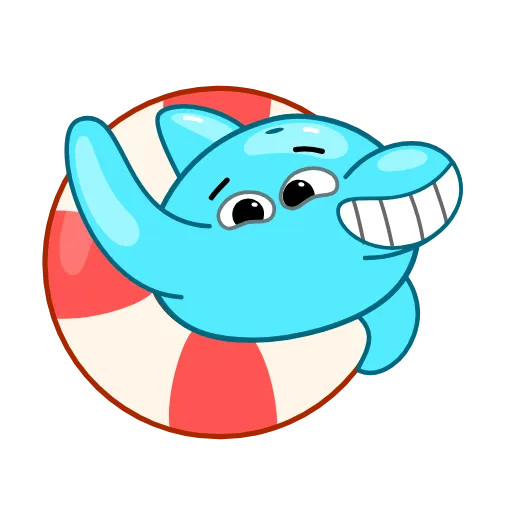 😀 Стикер «Dolphin Jumpy» для Telegram