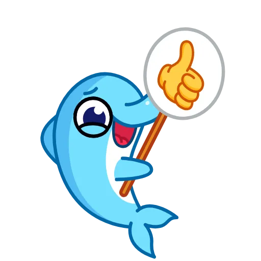 🌟 Стикер «Дельфинчик» для Telegram