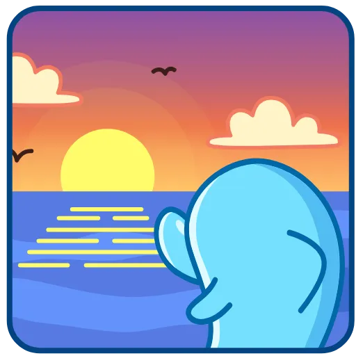 🌟 Стикер «Дельфинчик» для Telegram