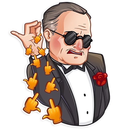 👆 Стикер «Don Corleone» для Telegram