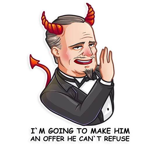 😈 Стикер «Don Corleone» для Telegram