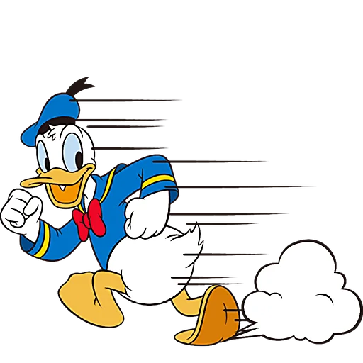 🏃 Стикер «Дональд и Дейзи» для Telegram