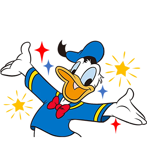 🥳 Стикер «Дональд и Дейзи» для Telegram