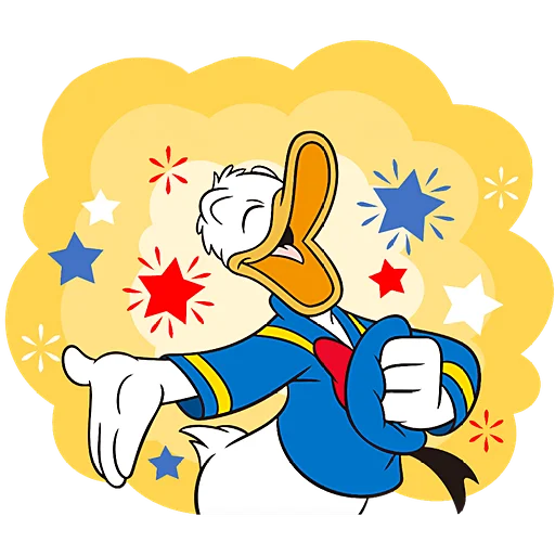 🤗 Стикер «Дональд и Дейзи» для Telegram