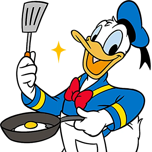 👨‍🍳 Стикер «Дональд и Дейзи» для Telegram