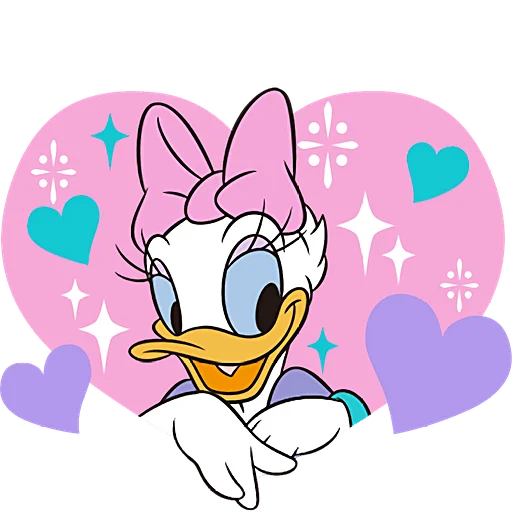 🥰 Стикер «Дональд и Дейзи» для Telegram