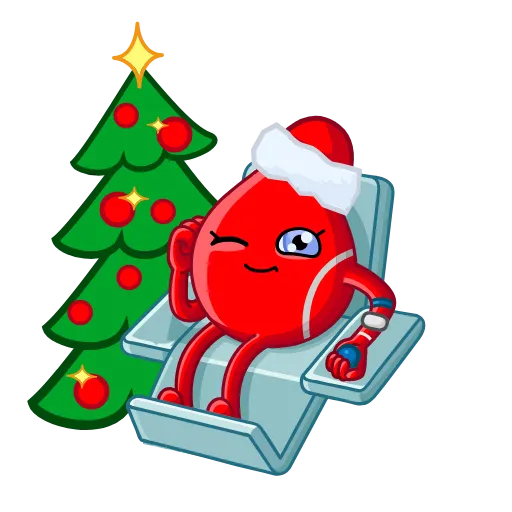🎄 Стикер «Доноры крови» для Telegram