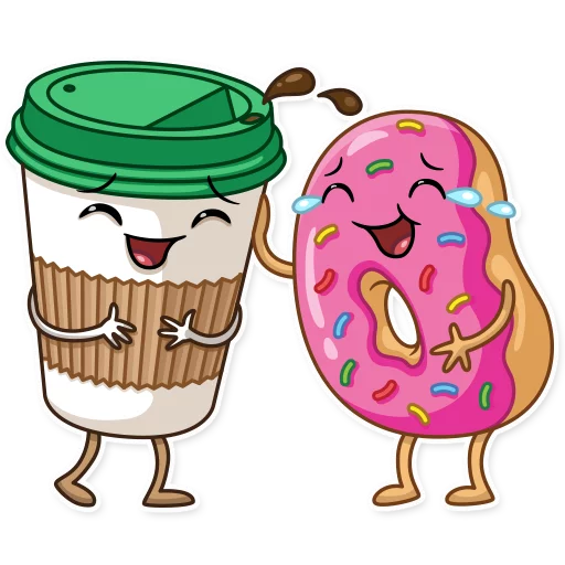 Стикерпак Donut and Coffee для Telegram