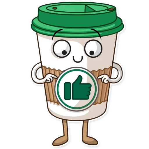 👍 Стикер «Donut and Coffee» для Telegram