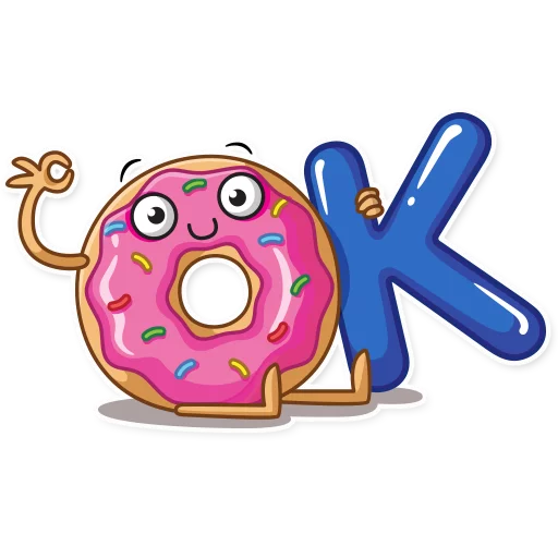👌 Стикер «Donut and Coffee» для Telegram