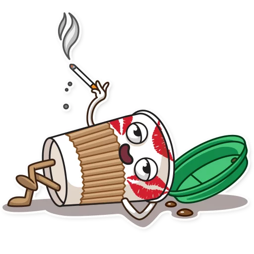 💋 Стикер «Donut and Coffee» для Telegram