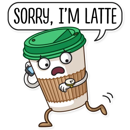 🏃‍♂️ Стикер «Donut and Coffee» для Telegram