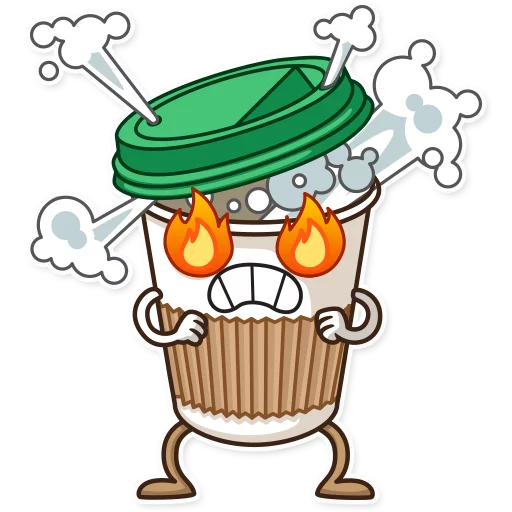 😡 Стикер «Donut and Coffee» для Telegram