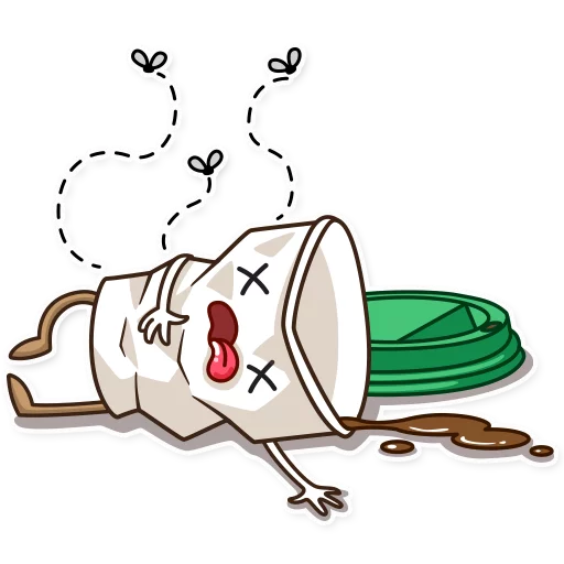 😵 Стикер «Donut and Coffee» для Telegram