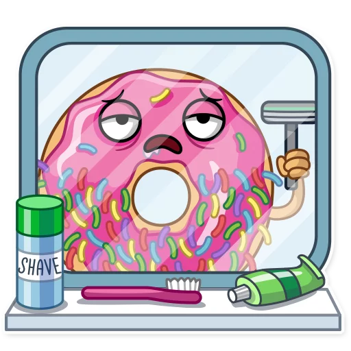🧔 Стикер «Donut and Coffee» для Telegram