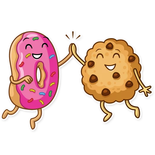 🙏 Стикер «Donut and Coffee» для Telegram