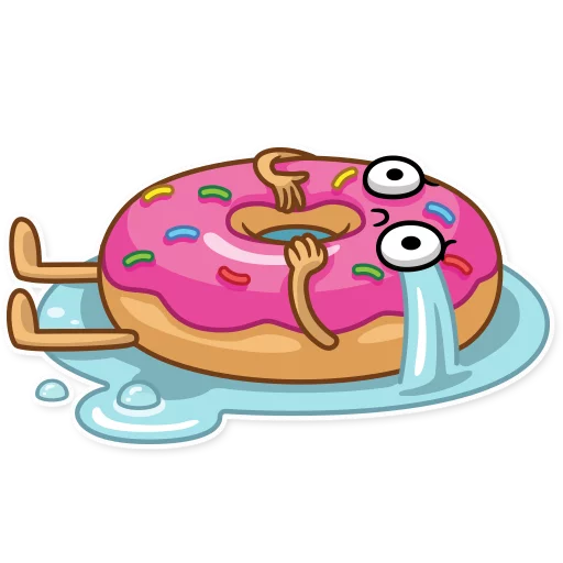 😭 Стикер «Donut and Coffee» для Telegram