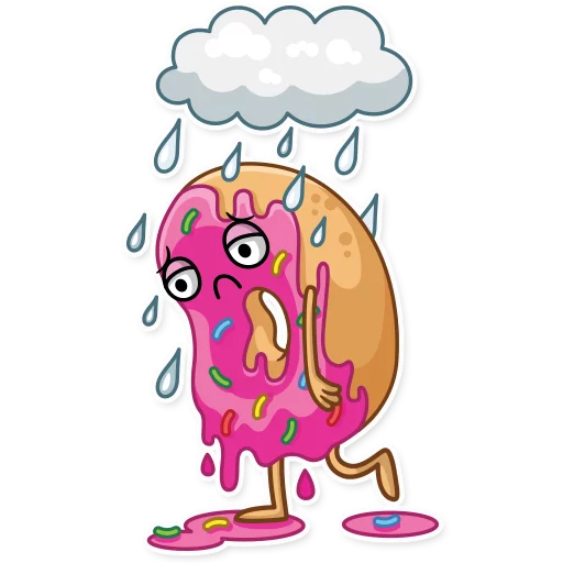 🌧 Стикер «Donut and Coffee» для Telegram