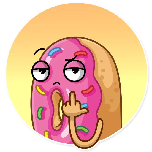 🖕 Стикер «Donut and Coffee» для Telegram