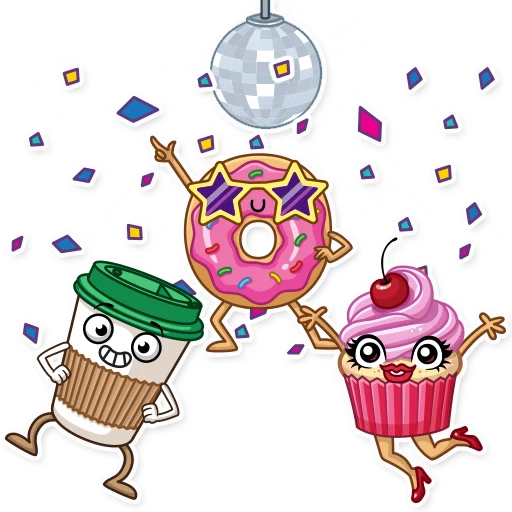 🕺 Стикер «Donut and Coffee» для Telegram