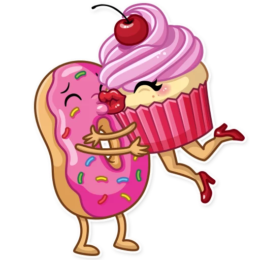 💏 Стикер «Donut and Coffee» для Telegram
